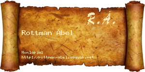 Rottman Ábel névjegykártya